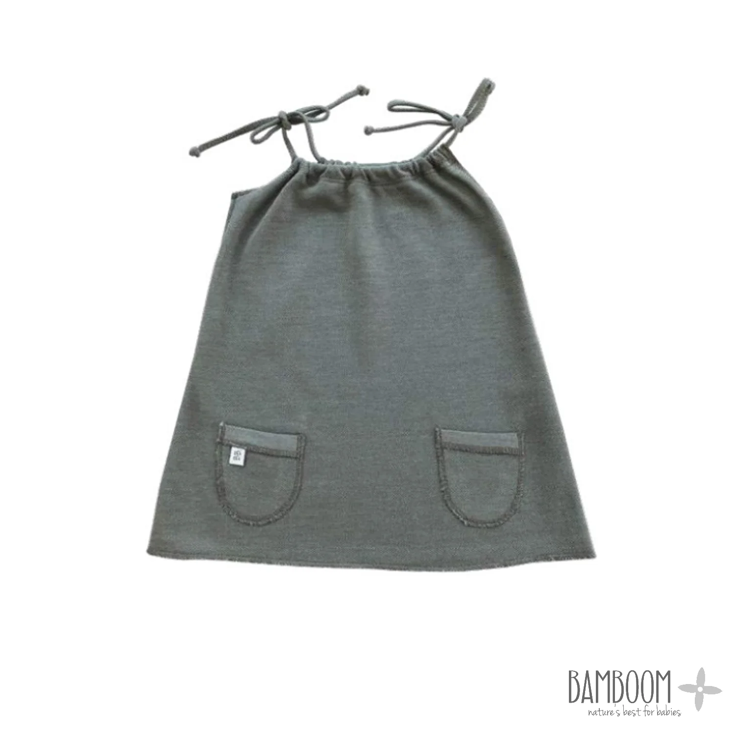 Bamboom - Vestitino estivo Baby in fibra di Bamboo Olive Green - Image 3