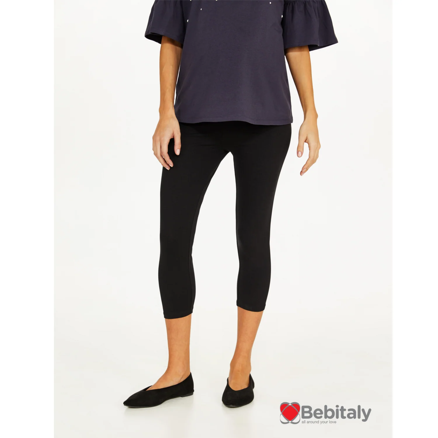 Bebitaly - Leggins Maternità Pinocchietto Colore Nero - S ULTIMA TAGLIA - Image 3