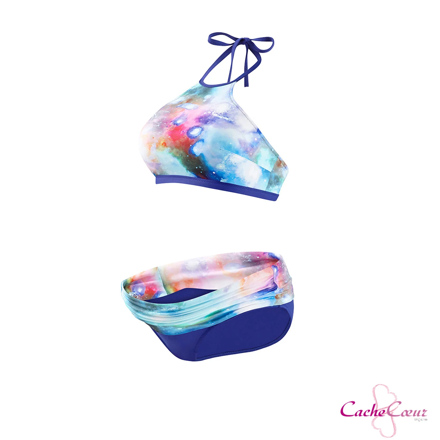 Cache Coeur - Costume Da Bagno Maternita Bikini Modello Galaxy - Image 3