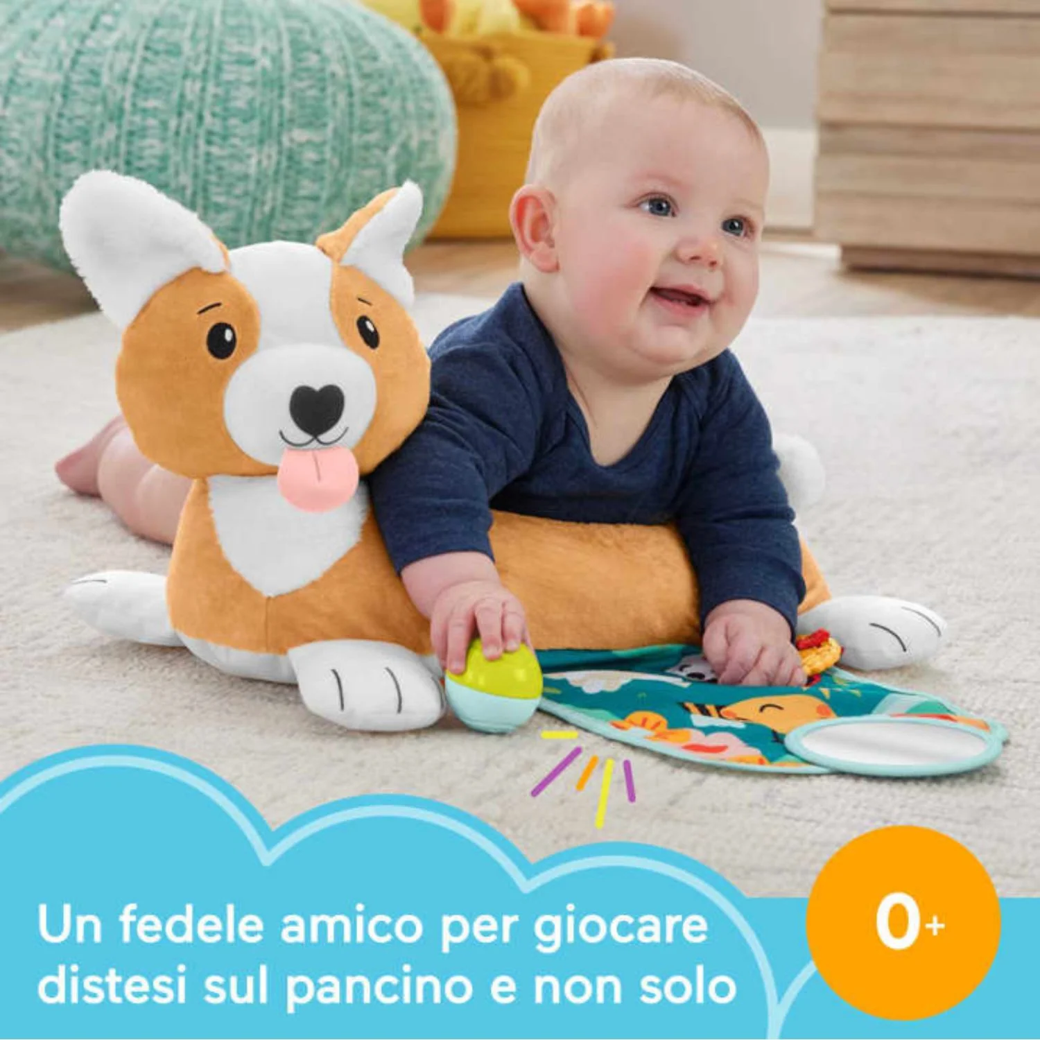Fisher Price - Cuscino Corgi Tummy Time 3 In 1 HJW10 - Image 5