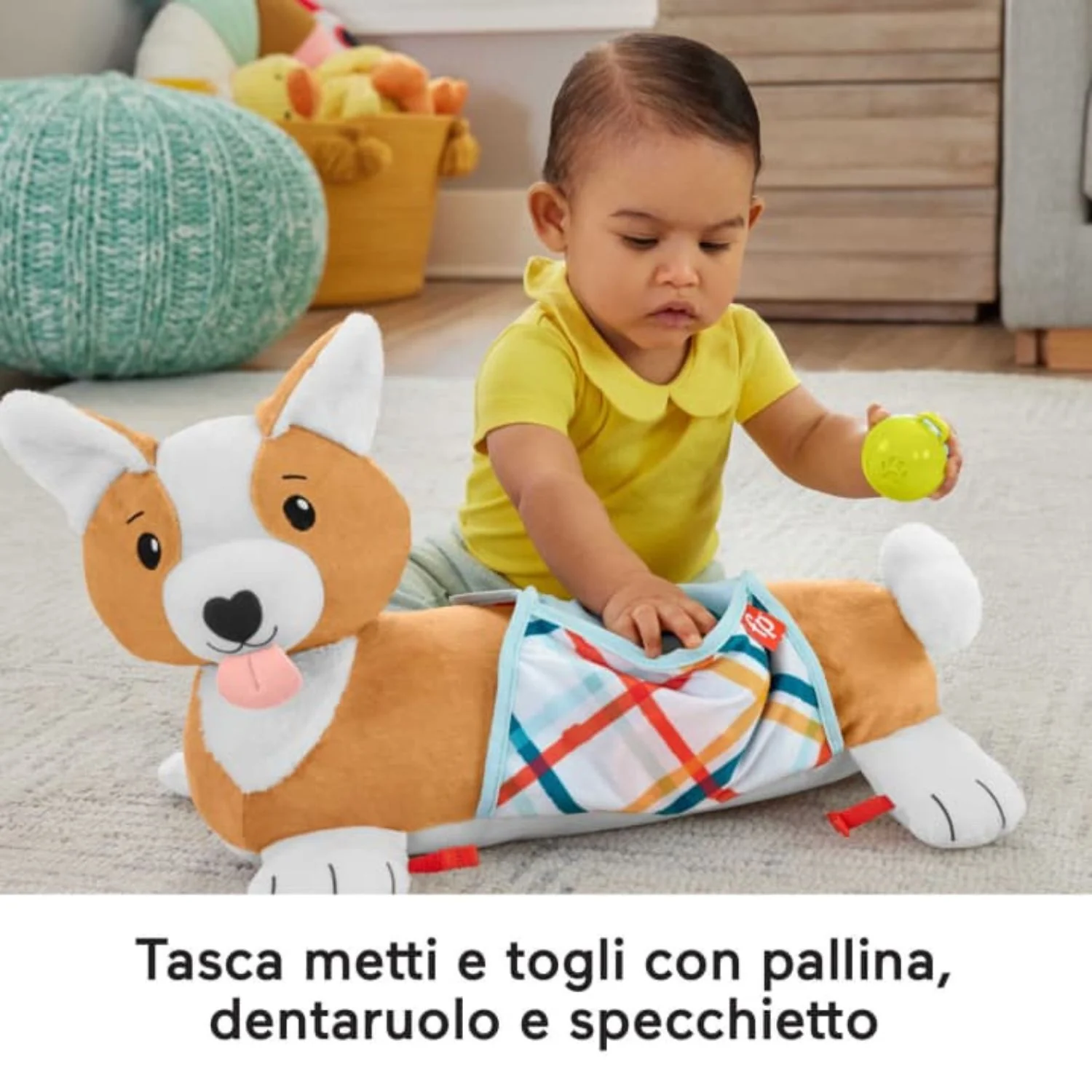 Fisher Price - Cuscino Corgi Tummy Time 3 In 1 HJW10 - Image 6