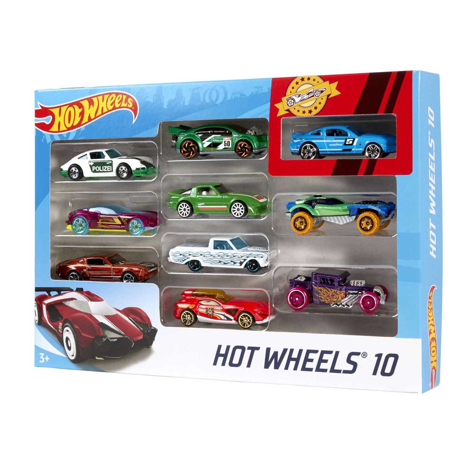 Mattel - Hot Wheels Confezione 10 Veicoli Assortiti 54886 - Image 3